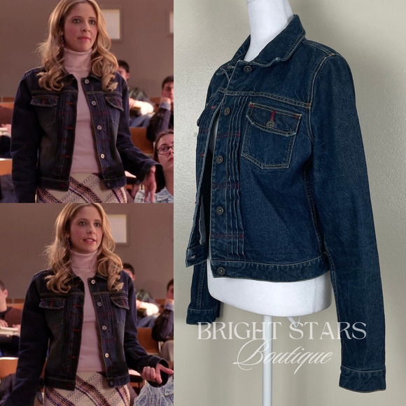 Rare Denim Jacket ALT Wash ASO Buffy Summers Buffy the Vampire Slayer Y2K Blue - Picture 2 of 11
